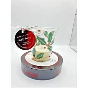 Lolita Lighted Mini‎ LED Candle Ornament -  Holly Berry- New In Box